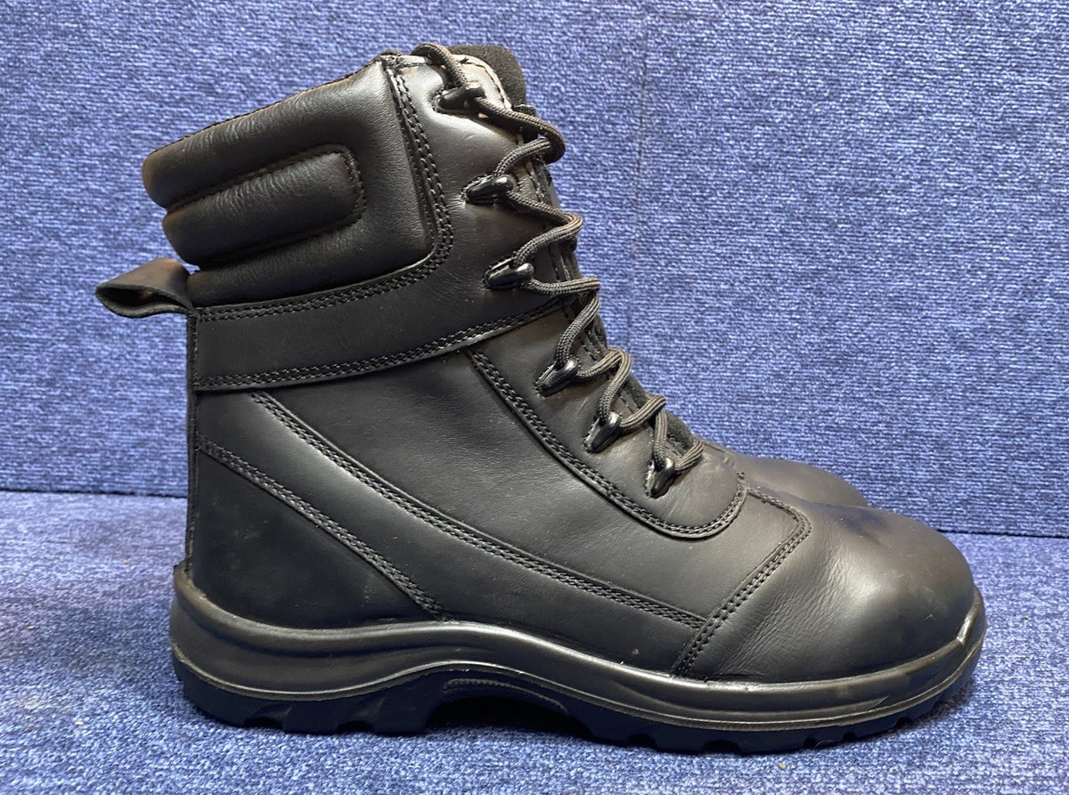 SIZE UK 10 High Leather Boots - Steel Toe