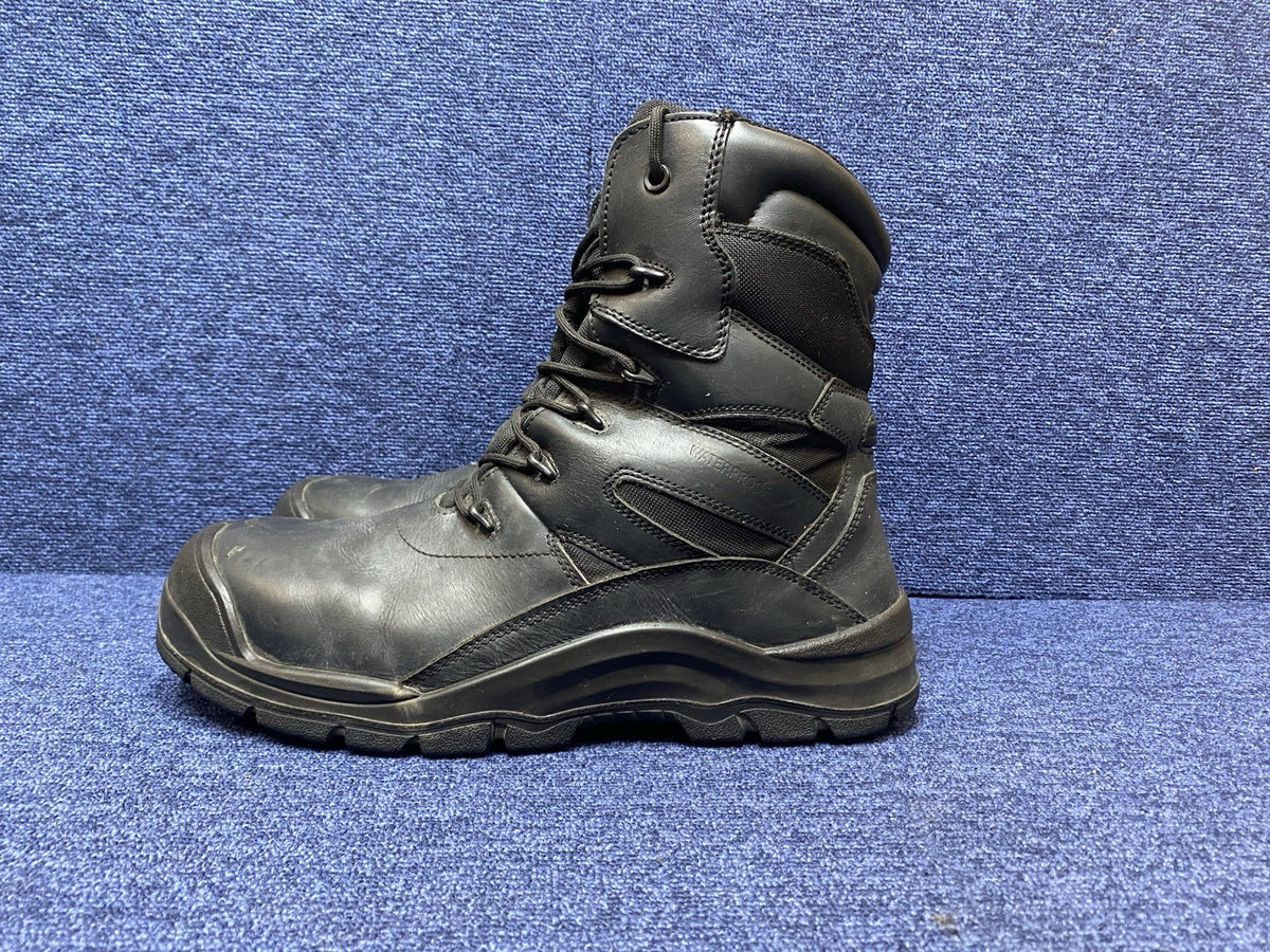 UK SIZE 12 - Black Steel Toe Capped Safety Boots