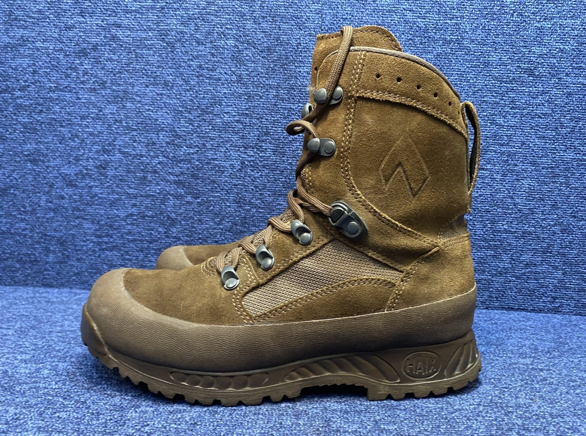 Size UK 7W - British Army Haix Brown Desert Combat Boots