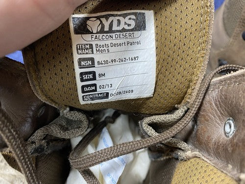 SIZE UK 8 - YDS Falcon Desert Patrol Walking/Hiking - Boots Male