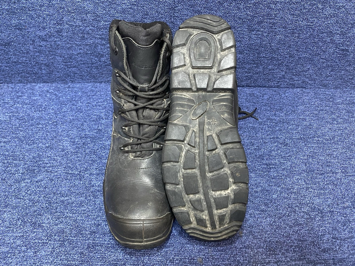 UK SIZE 12 - Black Steel Toe Capped Safety Boots