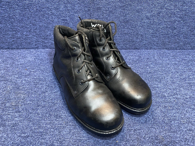 UK SIZE 12M- Black Steel Toe Capped Safety Shoe