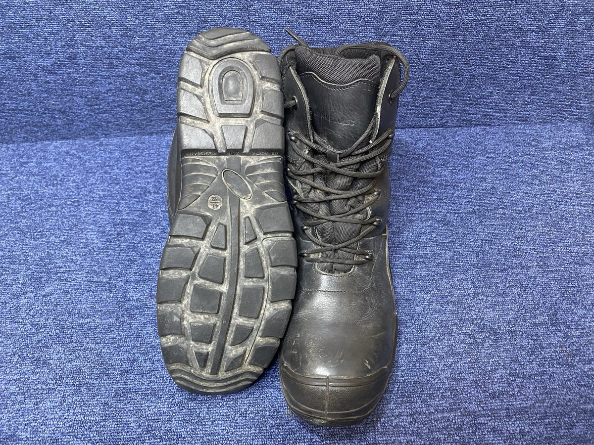 UK SIZE 12 - Black Steel Toe Capped Safety Boots