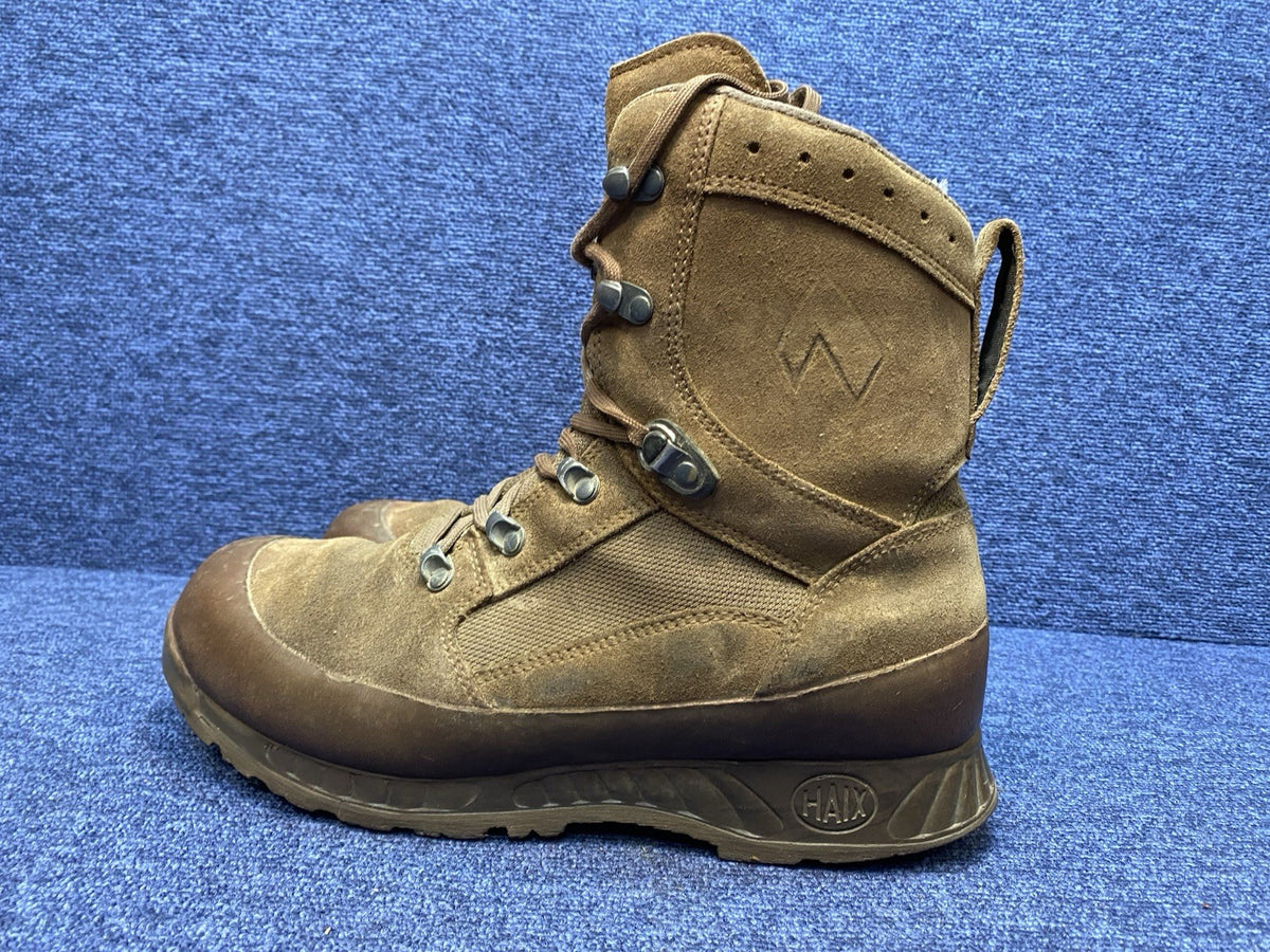 Size UK 10M - British Army Haix Brown Desert Combat Boots