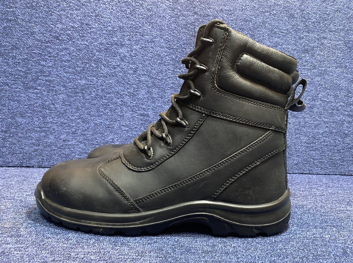 SIZE UK 10 High Leather Boots - Steel Toe