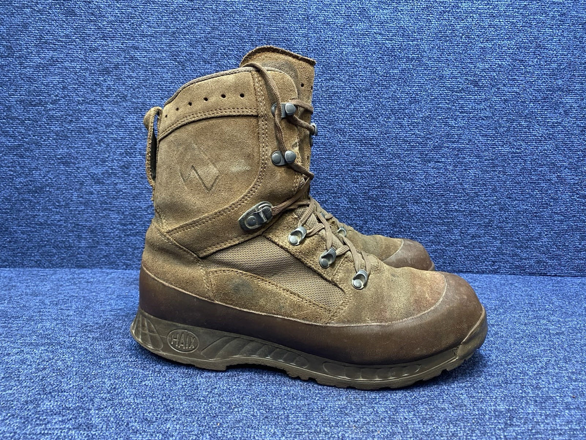 Size UK 10M - British Army Haix Brown Desert Combat Boots
