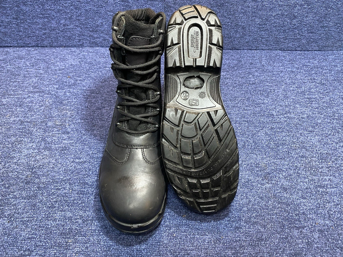 SIZE UK 10 High Leather Boots - Steel Toe
