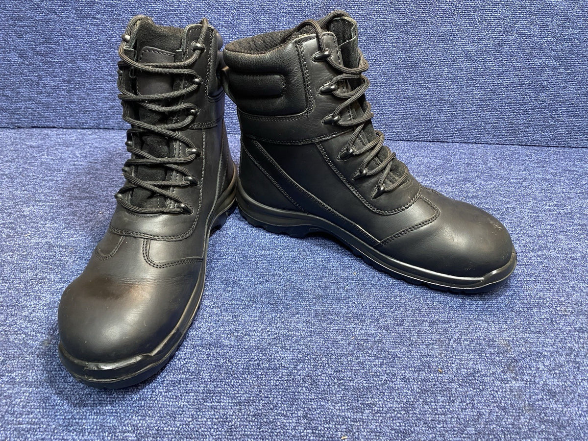 SIZE UK 10 High Leather Boots - Steel Toe