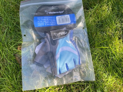Outeredge Gloves Mitt Gel Palm Light Blue X Small