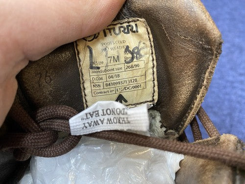 SIZE UK 7M - Iturri Cold Wet Weather Hiking Gore-Tex Brown Boots Male - VG